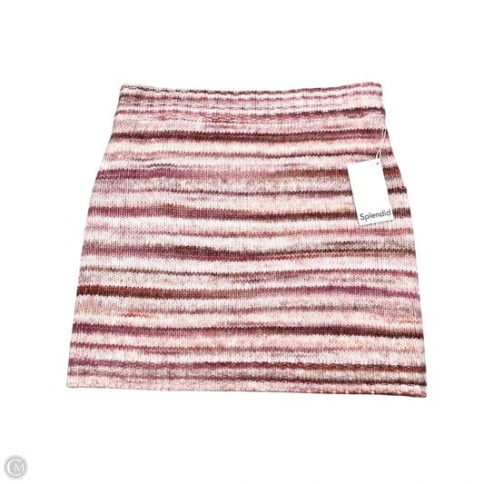 Skirt Mini & Short By Splendid In Pink & White, Size: Xl