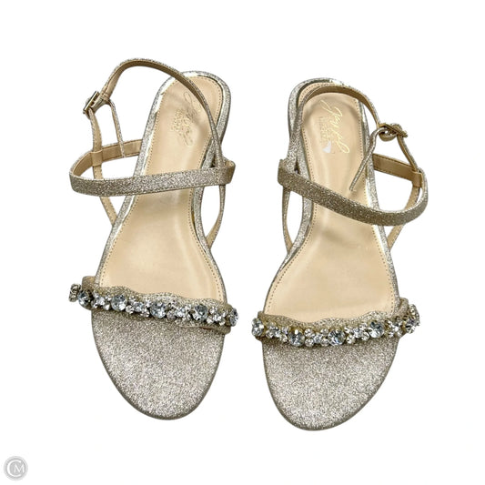 Sandals Flats By Badgley Mischka In Gold, Size: 9