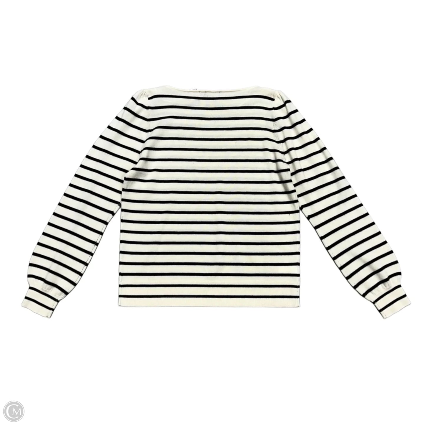 Sweater By Ann Taylor In Brown & Cream, Size: M