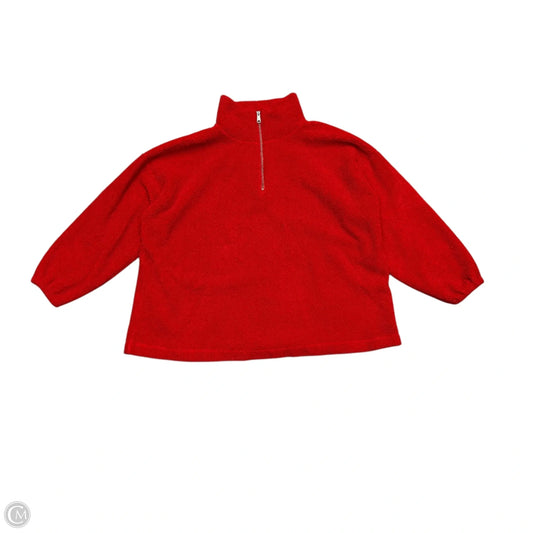 Jacket Fleece By Loft In Red, Size: 2x