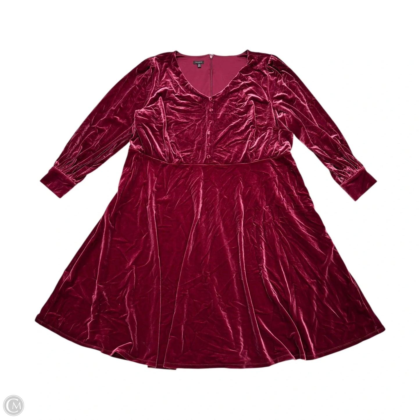 Dress Party Midi By Talbots In Maroon, Size: 2x