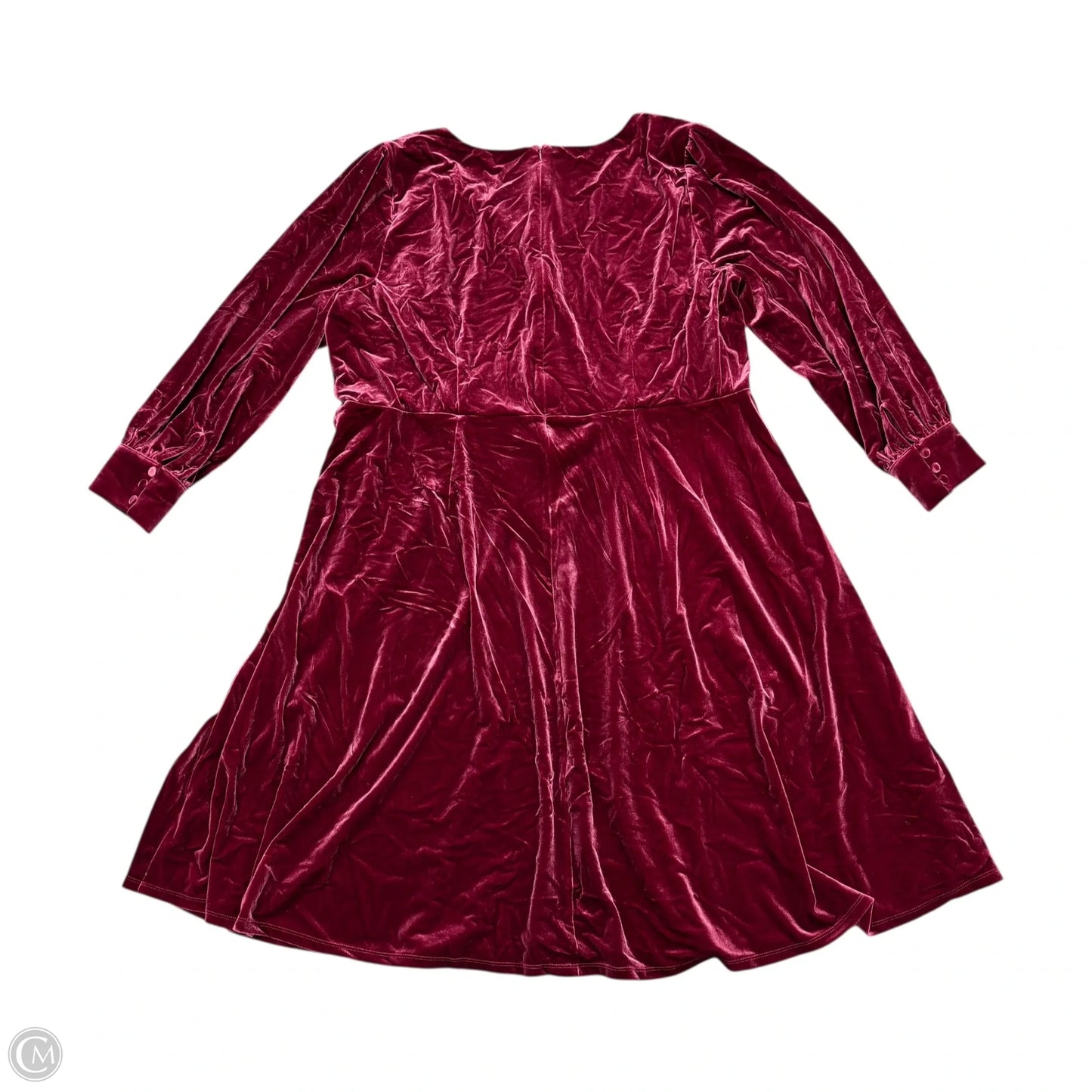 Dress Party Midi By Talbots In Maroon, Size: 2x