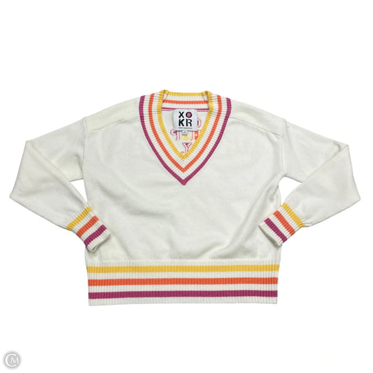 Sweater By Kerri Rosenthal In Pink & White, Size: Xs