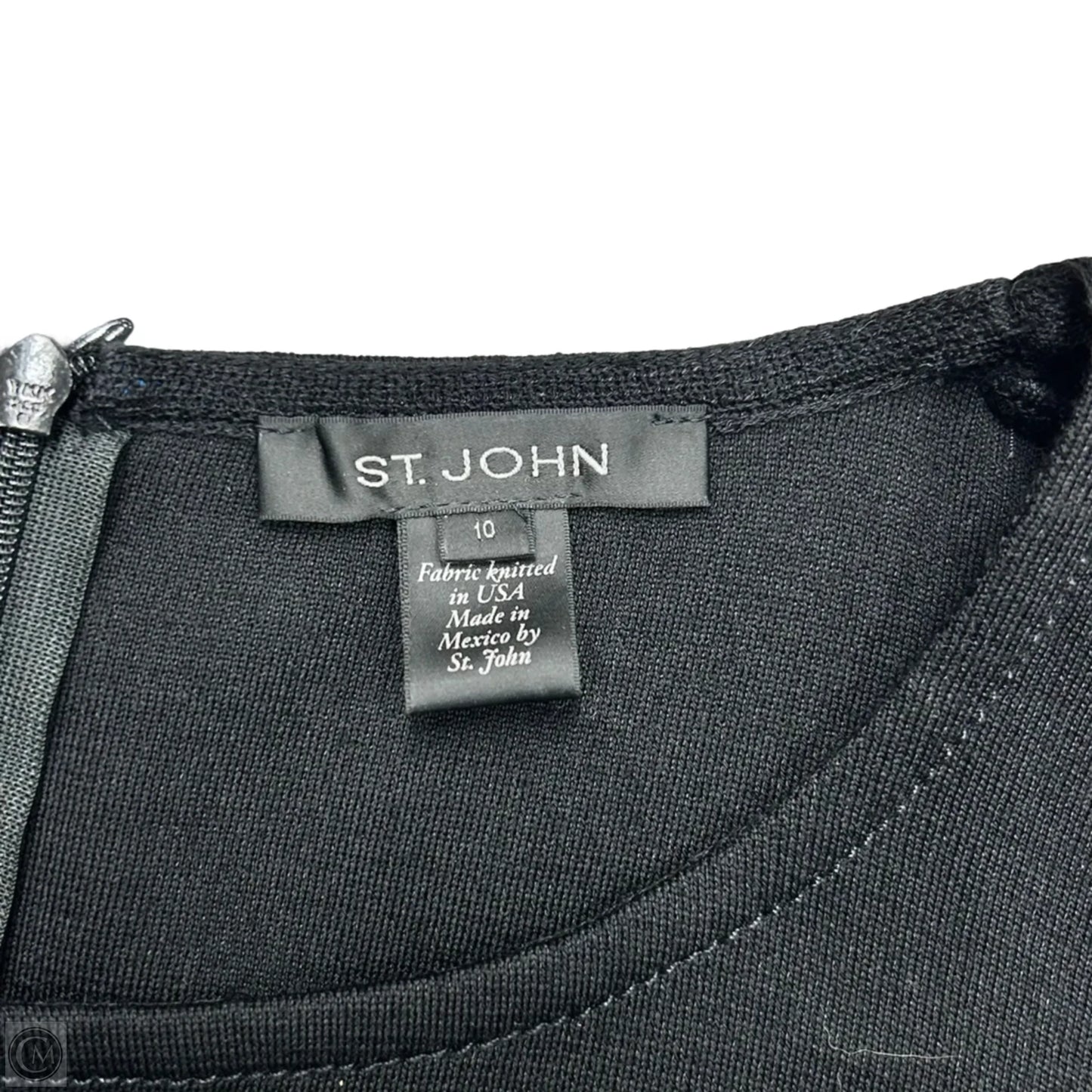 Dress Luxury Designer By St John Collection In Black, Size: M