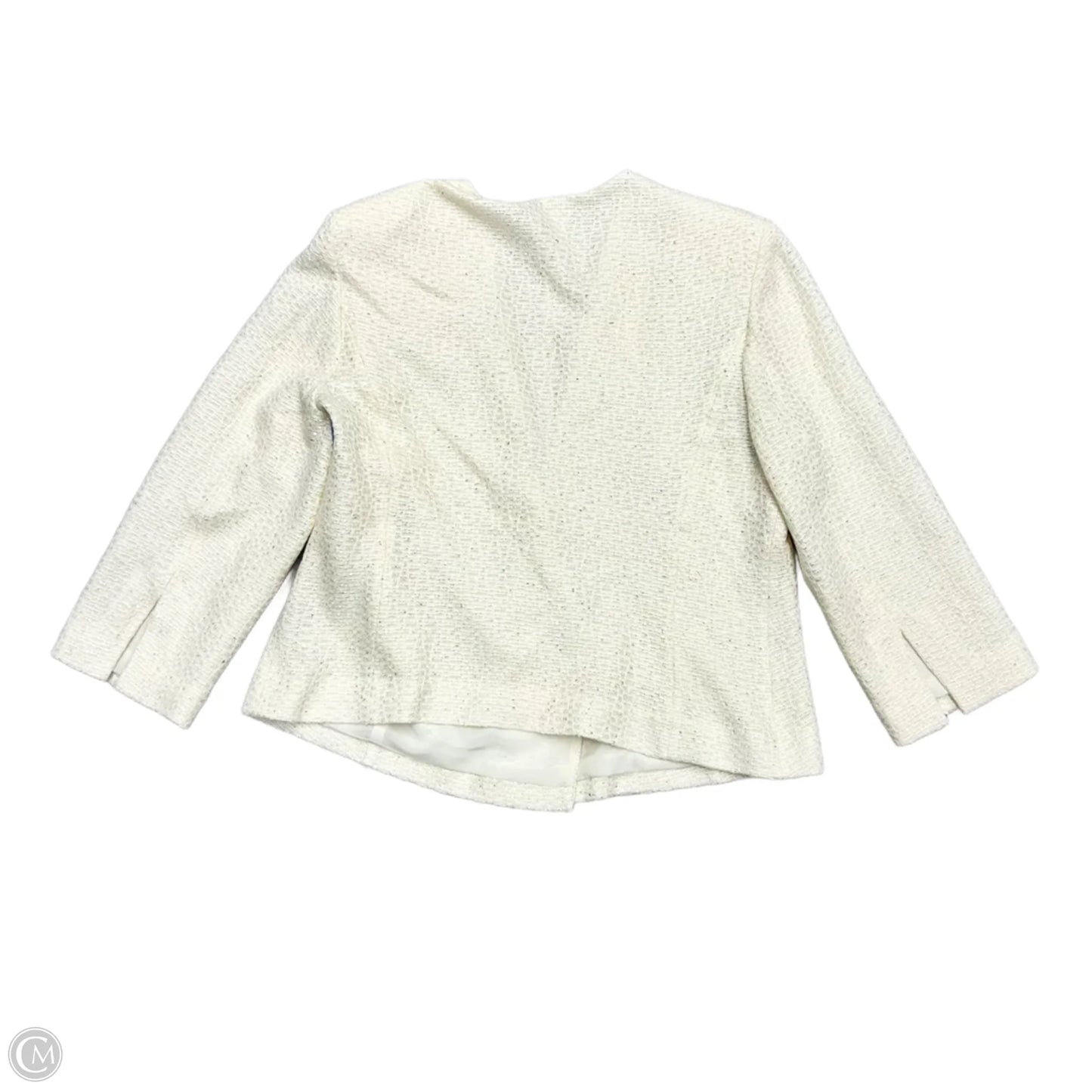 Blazer Luxury Designer By St John Collection In Ivory, Size: L