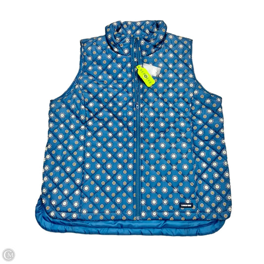 Vest Puffer & Quilted By Lands End In Blue & White, Size: Xl