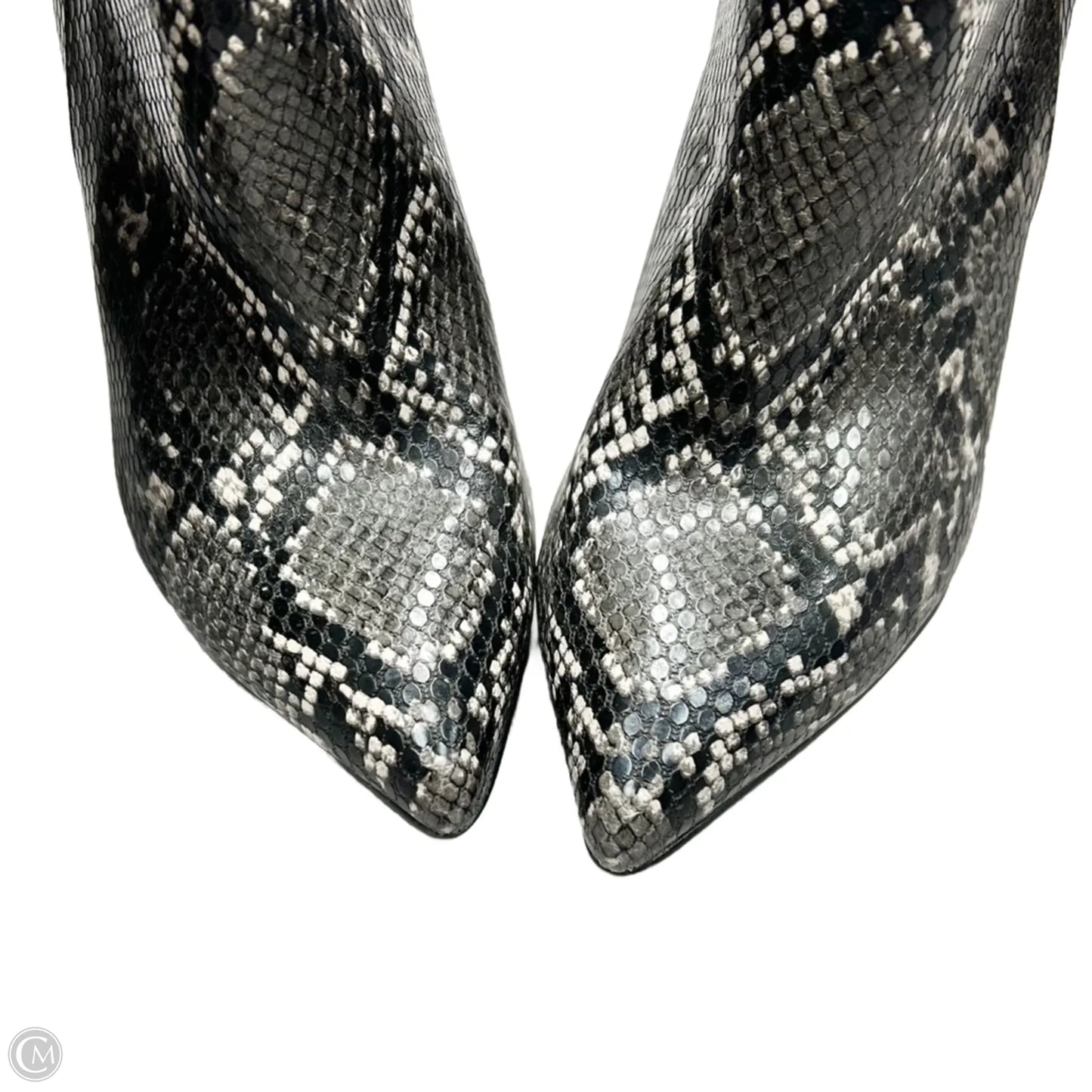 Boots Knee Heels By Steve Madden In Snakeskin Print, Size: 7.5