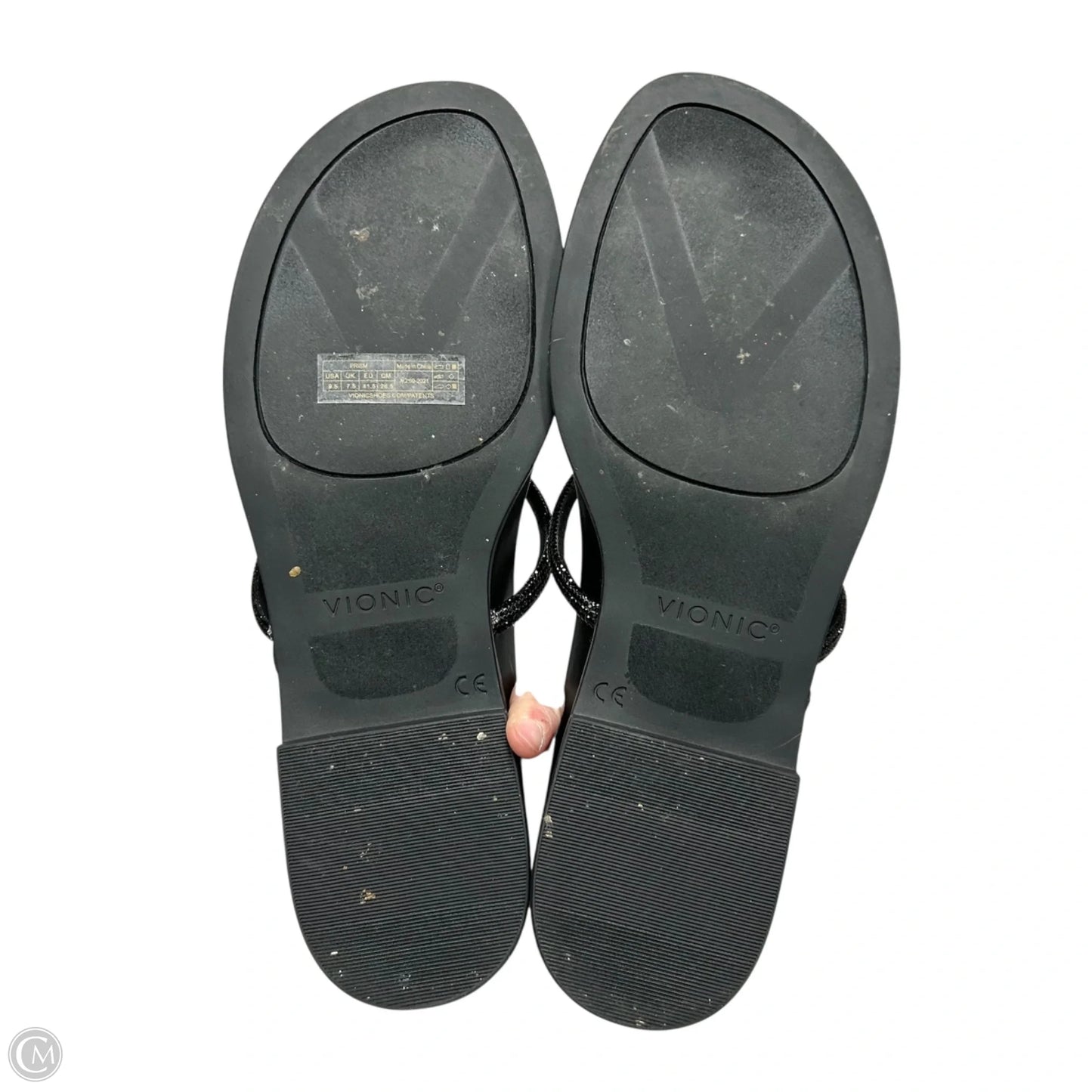 Sandals Flats By Vionic In Black, Size: 9.5