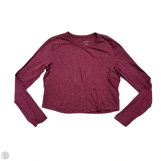 Top Long Sleeve Basic By Pilcro In Maroon, Size: M