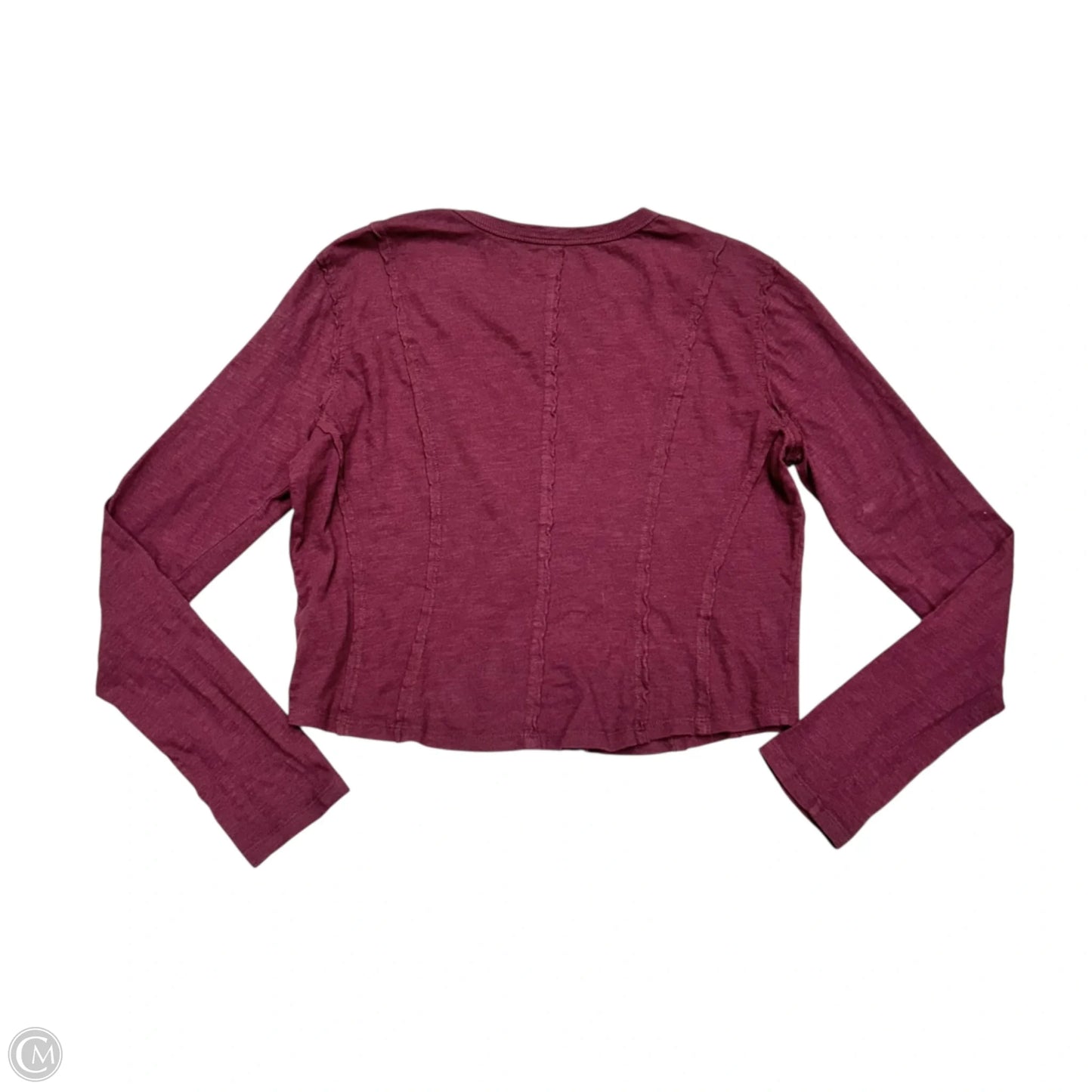 Top Long Sleeve Basic By Pilcro In Maroon, Size: M