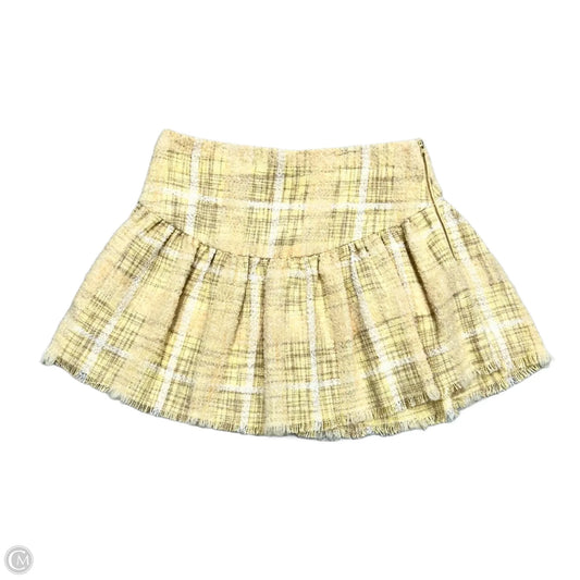 Skirt Mini & Short By Loveshackfancy In White & Yellow, Size: 12
