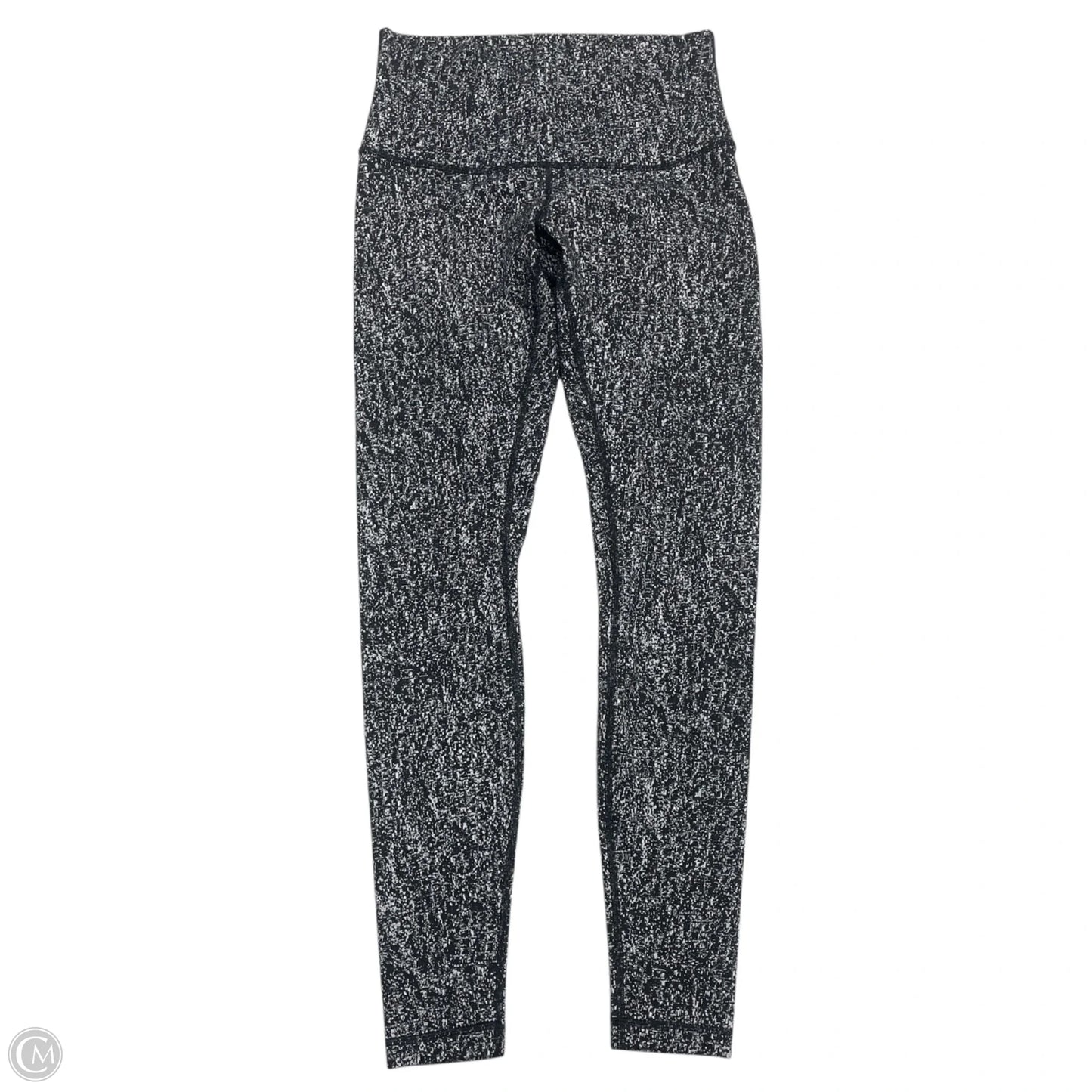Athletic Leggings By Lululemon In Black & White, Size: M