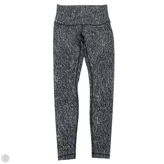 Athletic Leggings By Lululemon In Black & White, Size: M