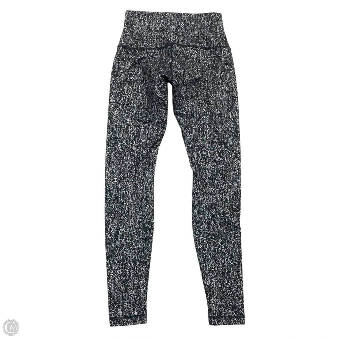 Athletic Leggings By Lululemon In Black & White, Size: M