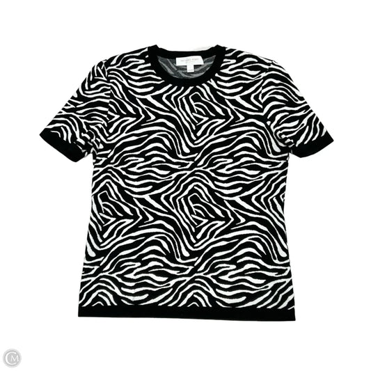 Top Short Sleeve Designer By Michael Kors Collection In Black Denim, Size: L