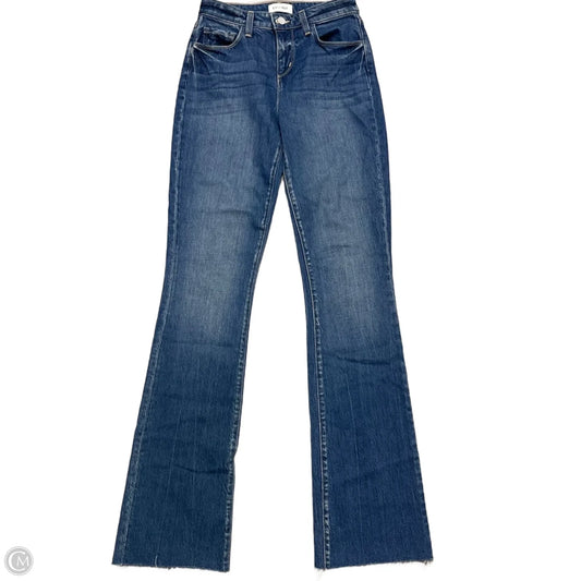 Jeans Straight By L Agence In Blue Denim, Size: 0
