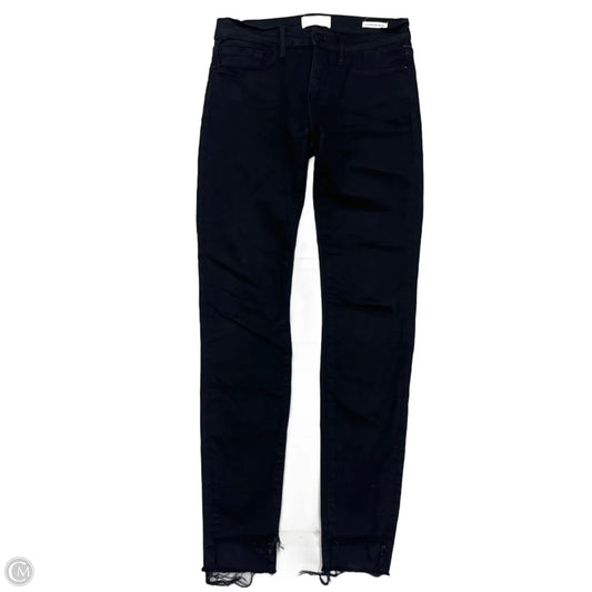 Jeans Skinny By Frame In Black, Size: 0