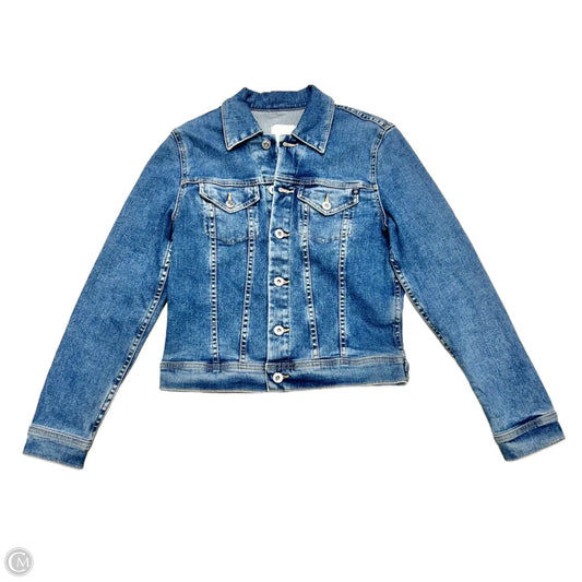 Jacket Denim By Ag Jeans In Blue Denim, Size: M