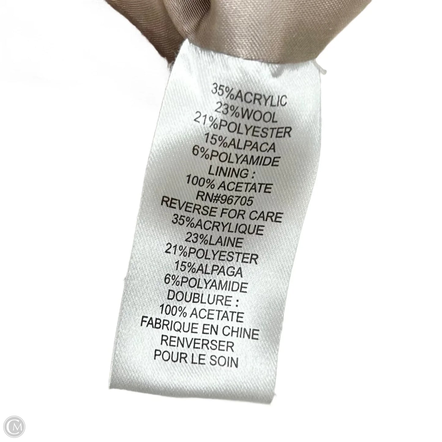 Coat Peacoat By Rebecca Taylor In Black & Grey, Size: S