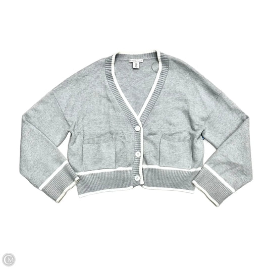 Sweater Cardigan By Sincerely Jules In Grey & White, Size: M