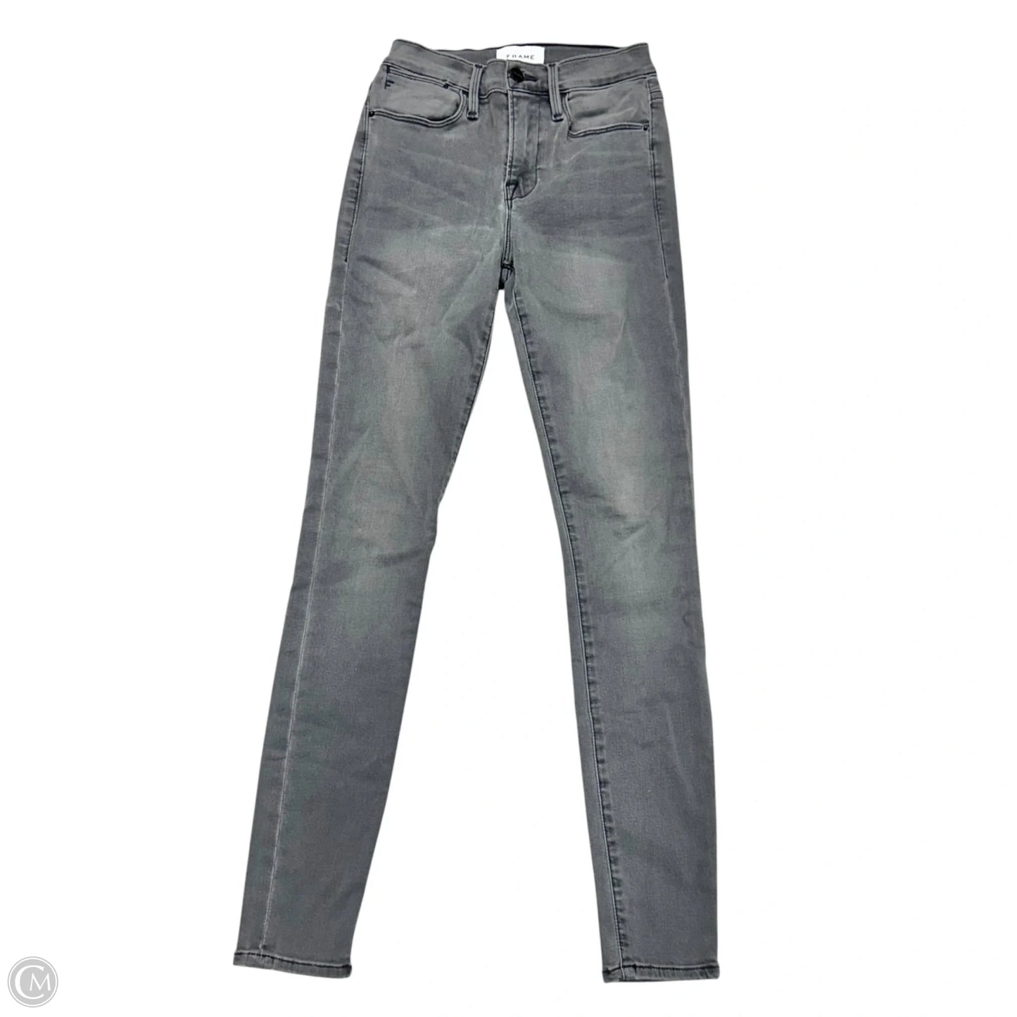 Jeans Skinny By Frame In Grey Denim, Size: 0