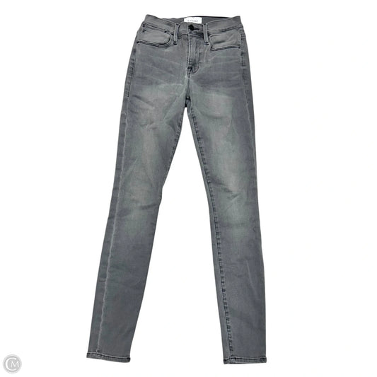 Jeans Skinny By Frame In Grey Denim, Size: 0