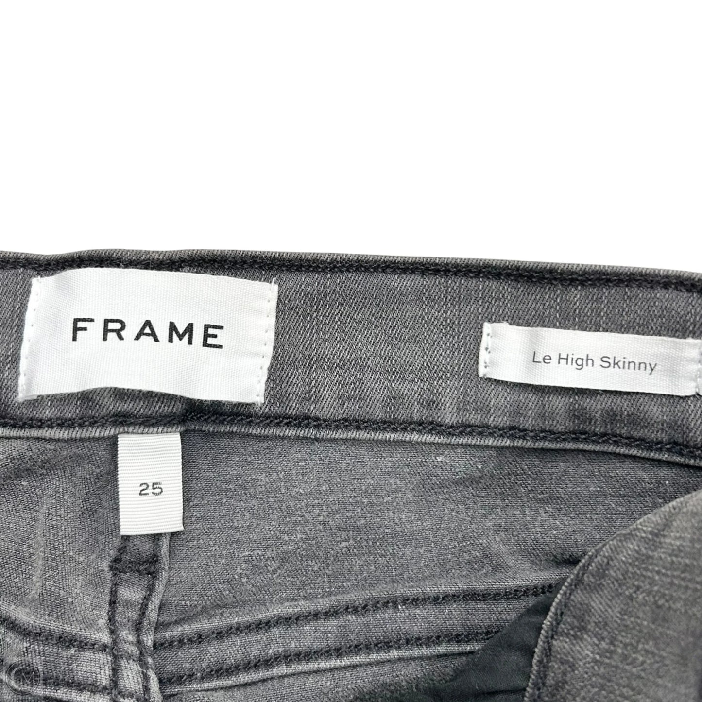 Jeans Skinny By Frame In Grey Denim, Size: 0