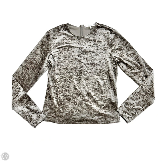 Top Long Sleeve By Frame In Grey, Size: L