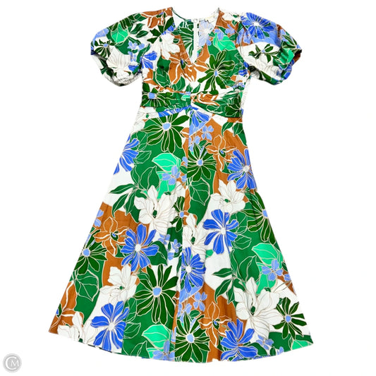 Dress Casual Maxi By Shoshanna In Green & Tan, Size: S