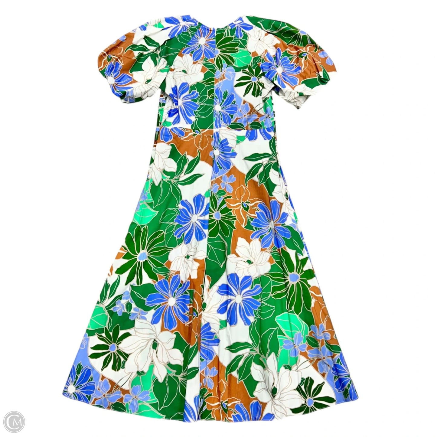 Dress Casual Maxi By Shoshanna In Green & Tan, Size: S