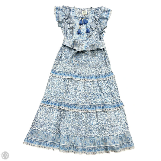 Dress Casual Maxi By Bell In Blue & White, Size: S