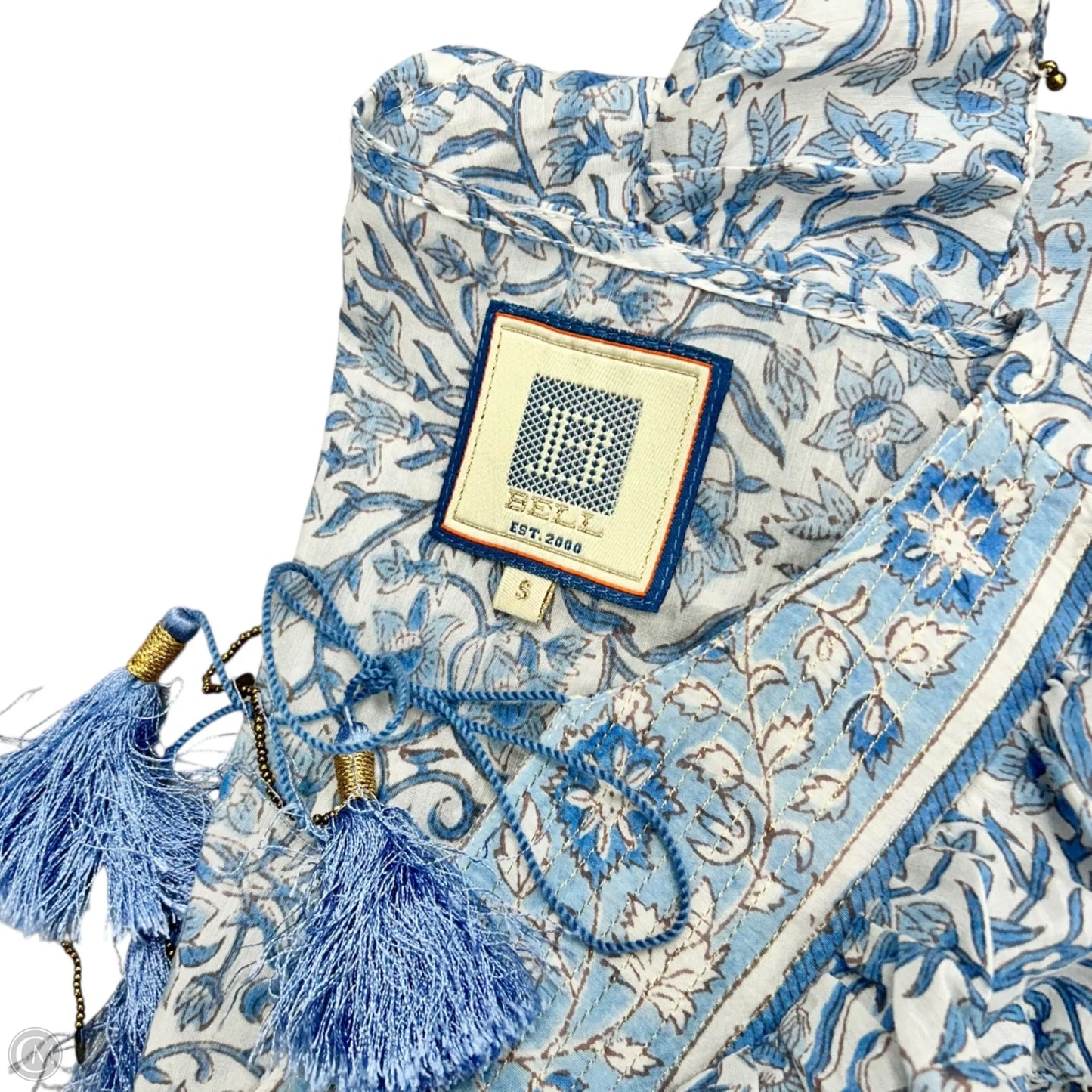 Dress Casual Maxi By Bell In Blue & White, Size: S