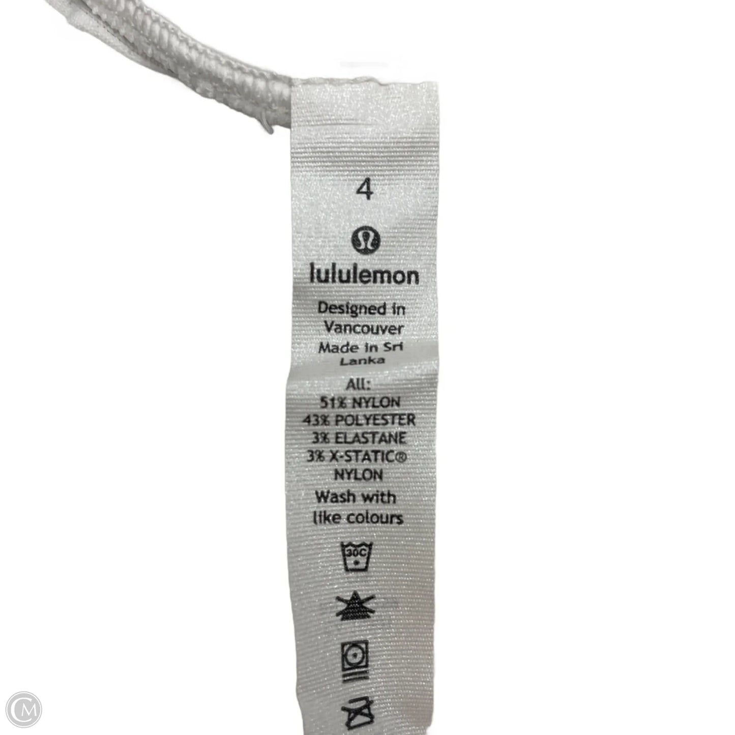 Athletic Tank Top By Lululemon In White, Size: S