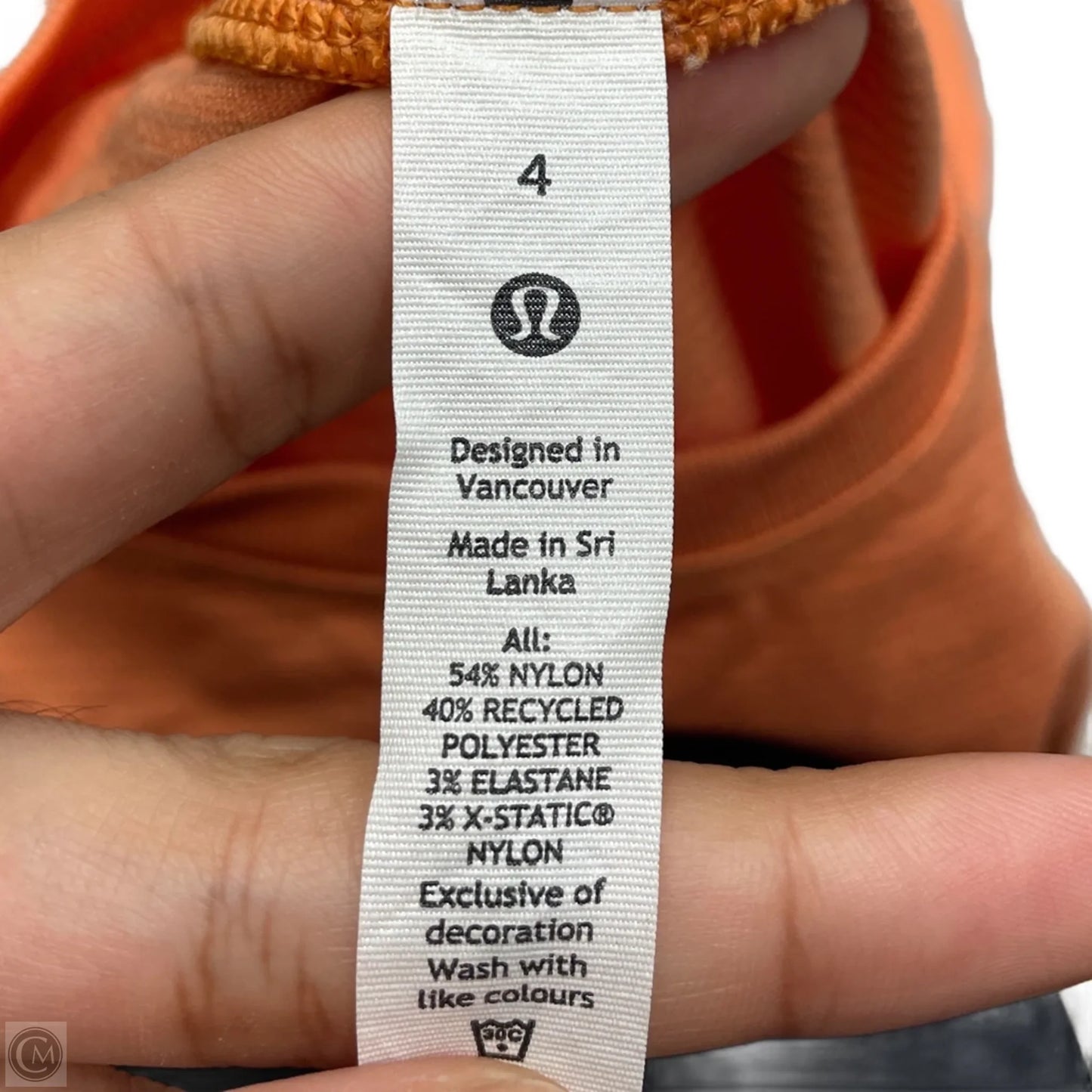 Athletic Tank Top By Lululemon In Orange, Size: S