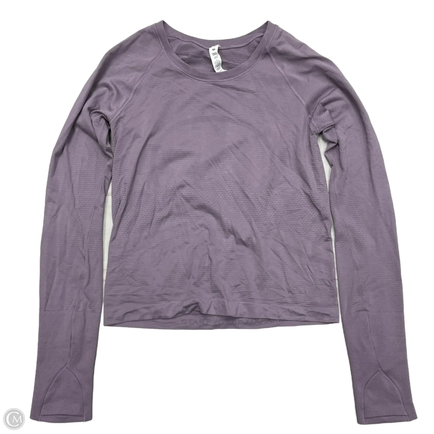 Athletic Top Long Sleeve Crewneck By Lululemon In Purple, Size: S