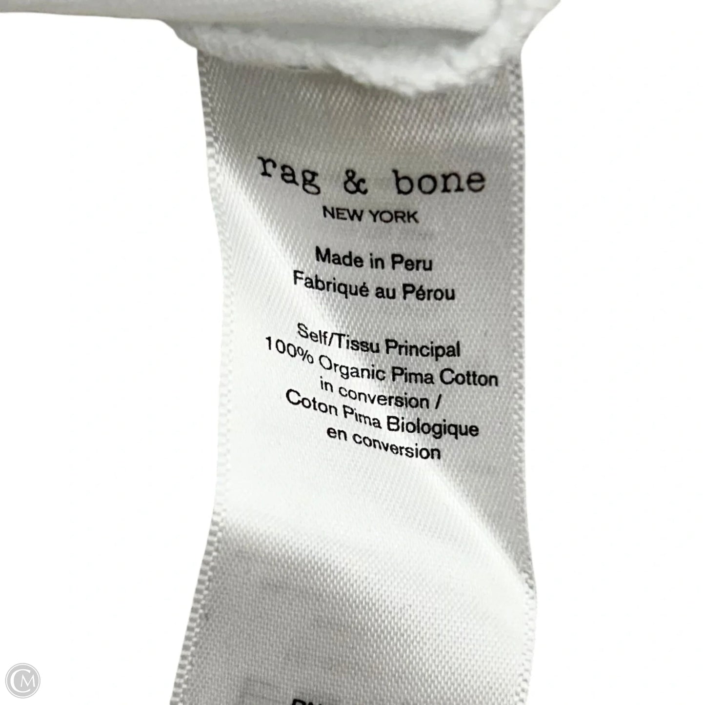 Top Short Sleeve By Rag And Bone In White, Size: S