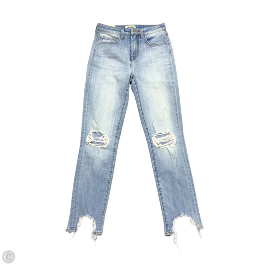 Jeans Straight By L Agence In Blue Denim, Size: 0