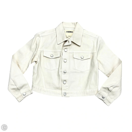 Jacket Denim By L Agence In Cream, Size: Xs