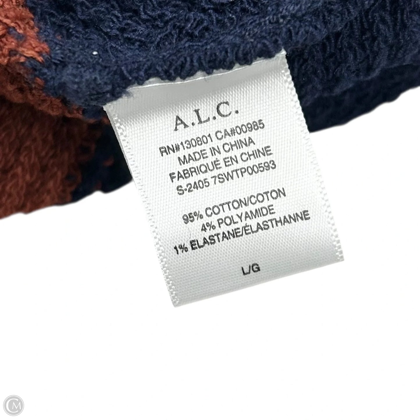 Top Sleeveless By Alc In Striped Pattern, Size: L