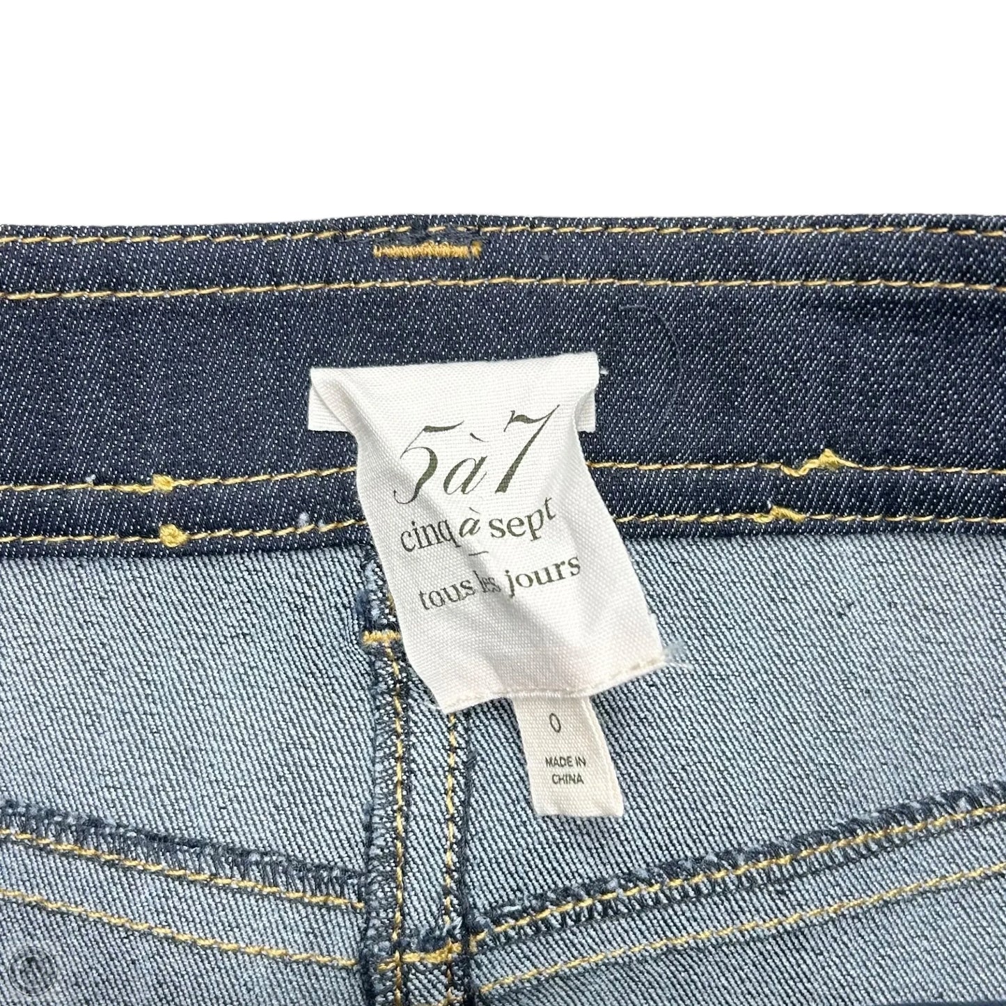 Skirt Mini & Short By Cinq A Sept In Blue Denim, Size: 0