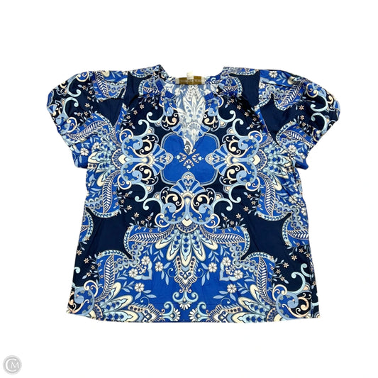 Top Short Sleeve By Love The Label In Blue, Size: S