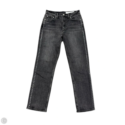 Jeans Straight By Rag And Bone In Grey Denim, Size: 0