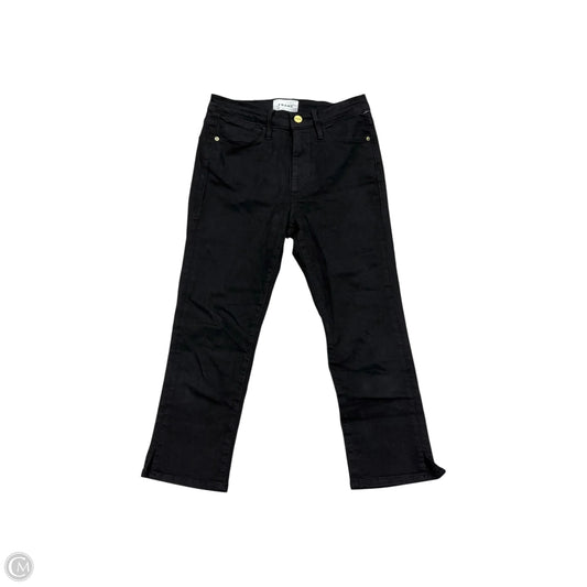 Jeans Cropped By Frame In Black, Size: 0