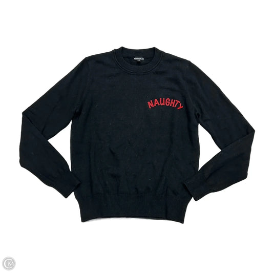 Sweatshirt Crewneck By Minnie Rose In Black, Size: S