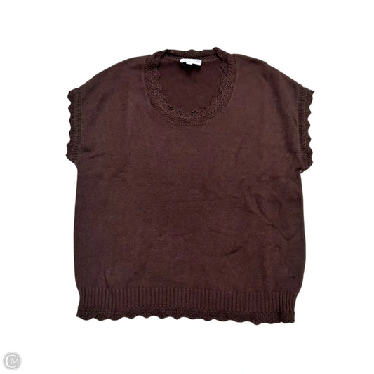 Top Short Sleeve By Cartolina In Brown, Size: S