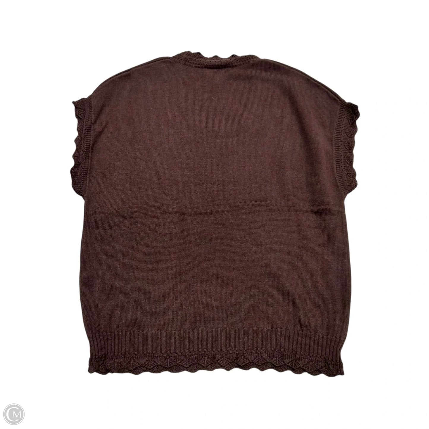 Top Short Sleeve By Cartolina In Brown, Size: S