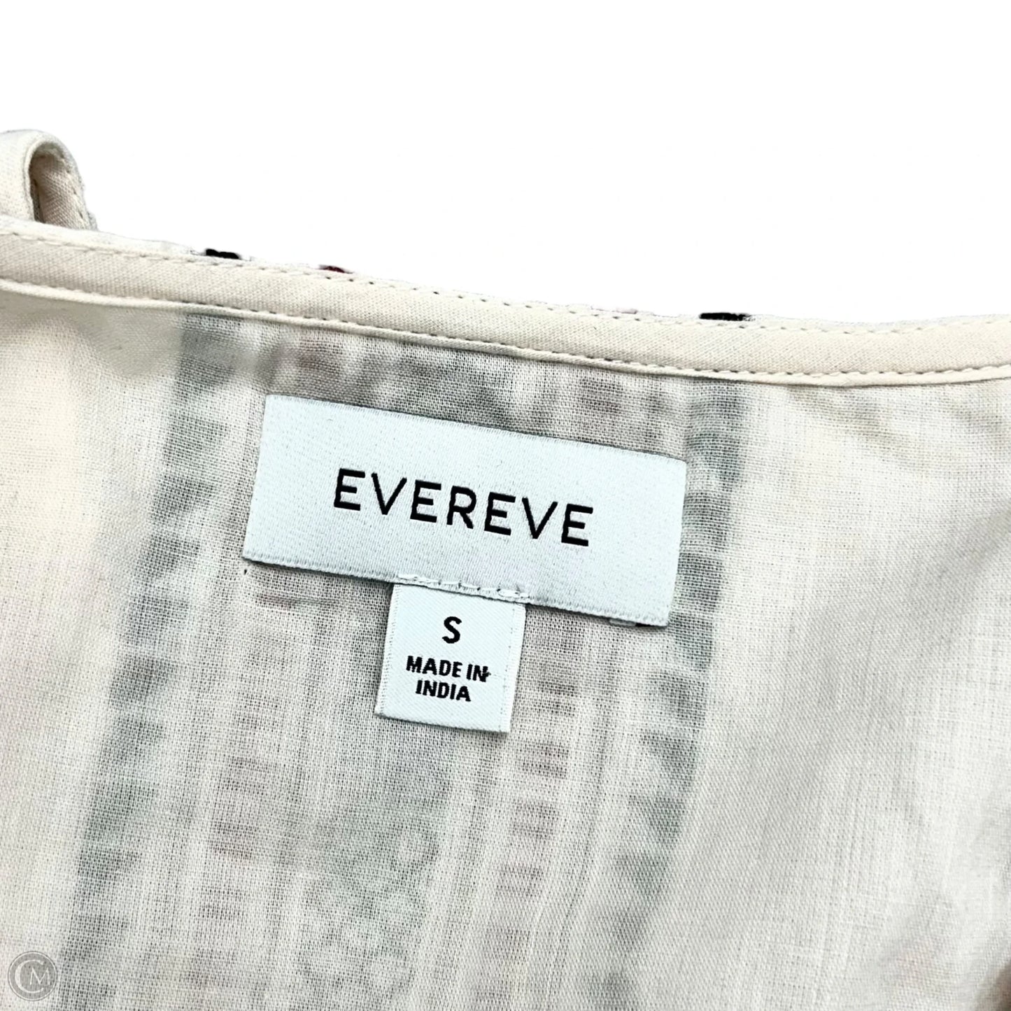 Dress Casual Short By Evereve In Cream & Red, Size: S
