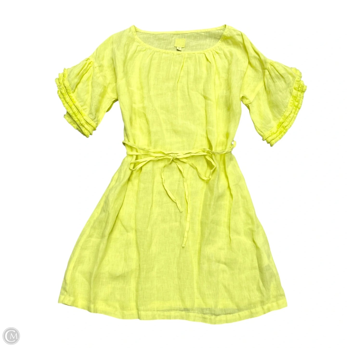 Dress Casual Short By 120% Lino In Yellow, Size: S