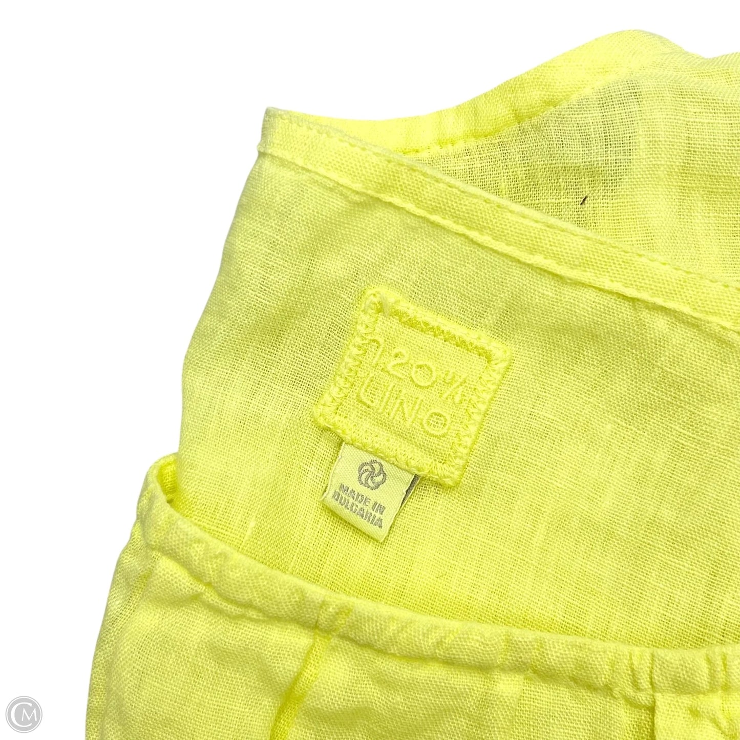Dress Casual Short By 120% Lino In Yellow, Size: S