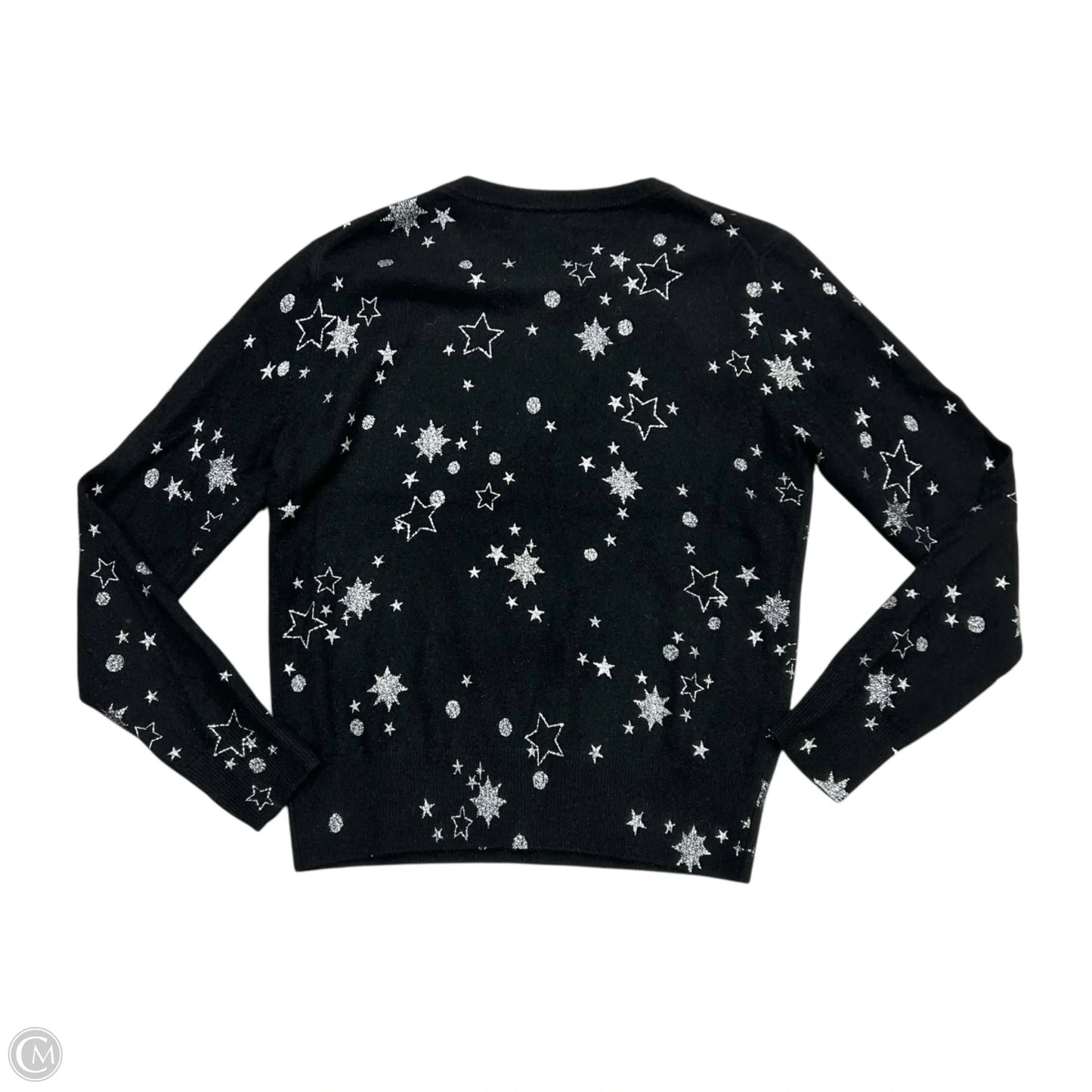 Sweater Cashmere By White And Warren In Black & Silver, Size: S